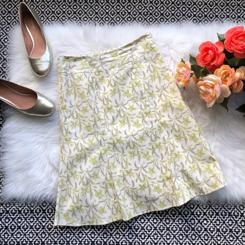 GAP Stretch Floral Midi Skirt
